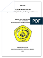 MAKALAH Hukum Waris Islam (Wasiat, Wasiat Wajibah, Hibah, Dan Pembagian Harta Bersama)