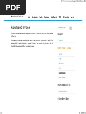 Automated Invoice in Excel - Easy Excel Tutorial.pdf