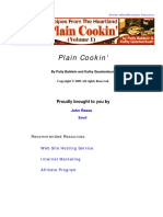 Plain Cookin Volume 1 PDF