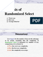 Analysis of Randomized Select