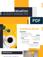 Stock Valuation: by Sarah M. Balisacan, CPA