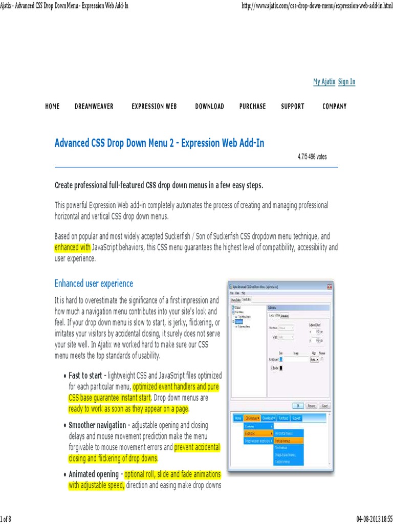 Advanced CSS Drop Down Menu | PDF | Cascading Style Sheets | Html