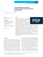 In Vitro Evaluation of Antibacterial Activity of Phytochemicals and Micronutrients Against Borrelia Burgdorferi and Borrelia Garinii JAM-119-1561