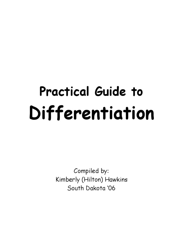Practical Guide To: Differentiation | PDF | Differentiated Instruction ...