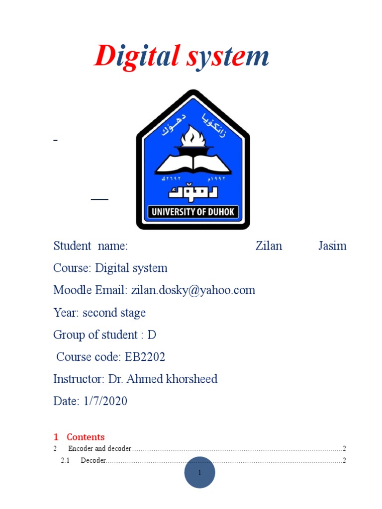 Digital System Concepts and Applications | PDF | Subtraction | Data ...