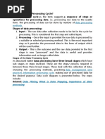 Data Processing Cycle