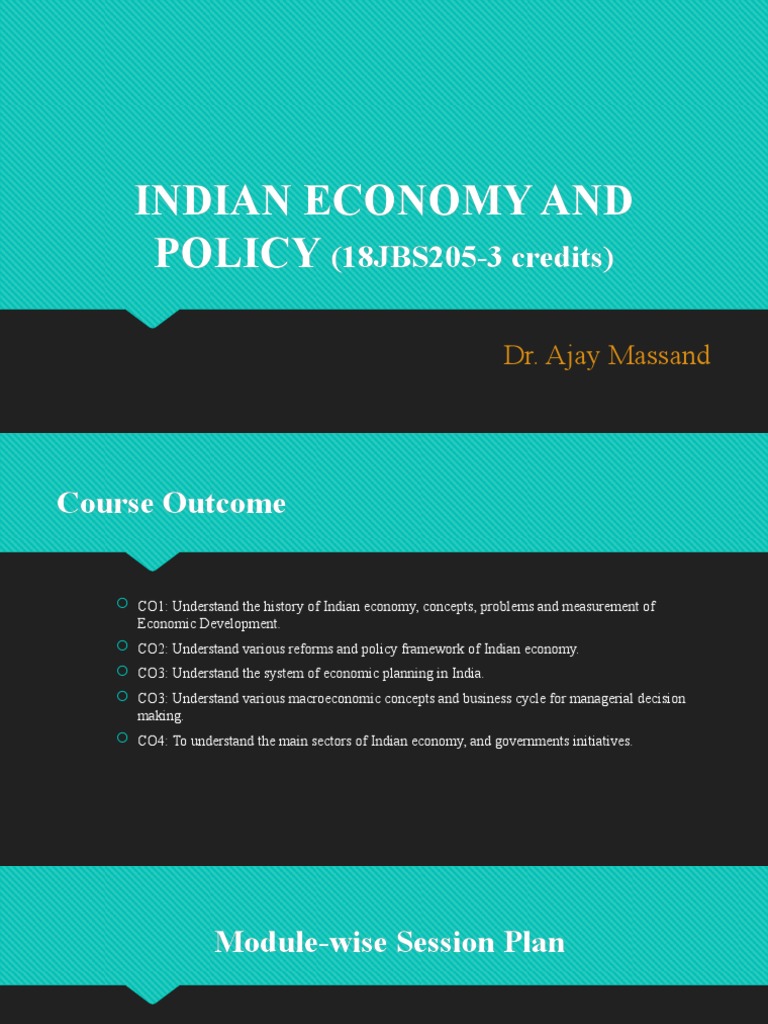 Session 1. INDIAN ECONOMY AND POLICY | PDF | Foreign Direct Investment ...