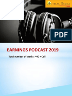 Earnings Podcast 2019: Total Number of Stocks: 400 + Call
