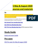 CIMA OCS (Operational Case Study) August 2020 Resources Download