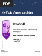 Certificate of Course Completion: Ratna Listiyani, ST Ratna Listiyani, ST