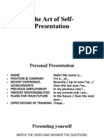 The Art of Self-Presentation