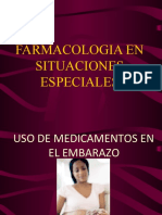 Farmacología en situaciones especiales: embarazo, lactancia, niños y ancianos