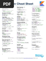 Kotlin Cheat Sheet: Short Long Sunday Monday Tuesday Wednesday Thursday Friday Saturday