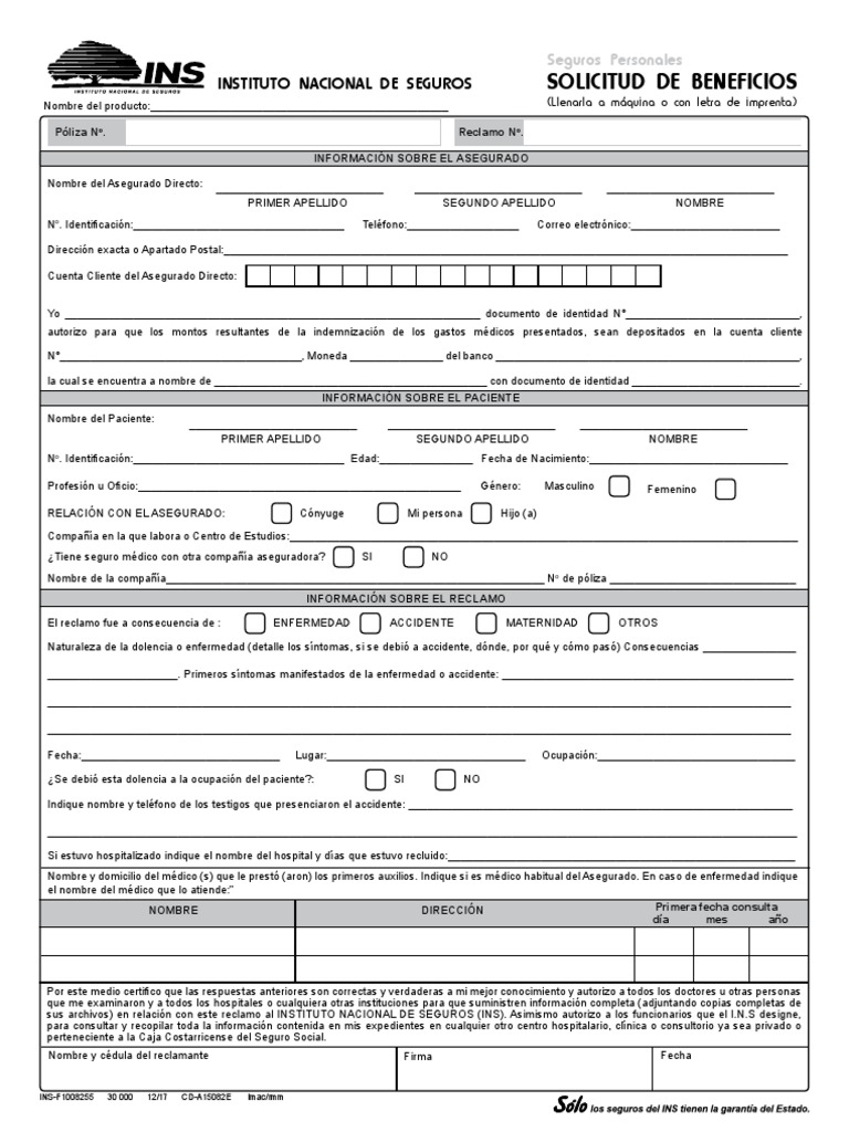 Solicitud Indemnizacion Editable | PDF | Diagnostico medico | Hospital