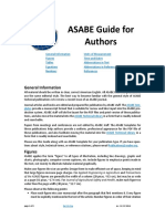 ASABE Guide For Authors: General Information