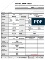 CS Form No. 212 Revised Personal Data Sheet 2 - New