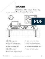 My Classroom: Work With A Partner. Look at The Picture. Read A Step