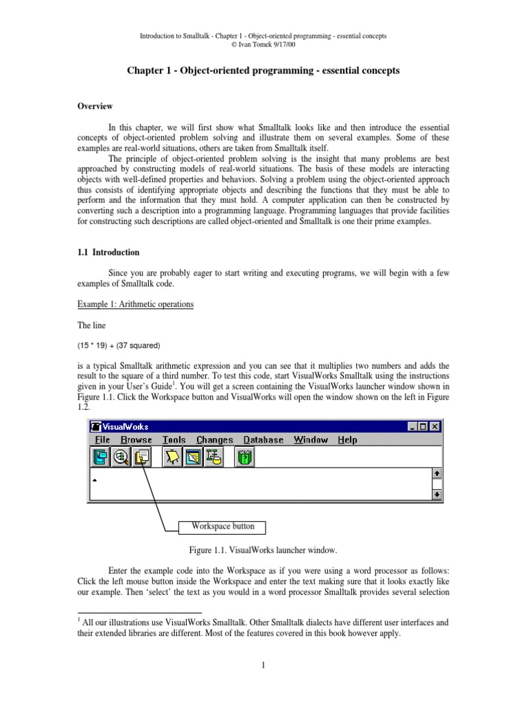 Chapter 1 - Object-Oriented Programming - Essential Concepts | PDF ...