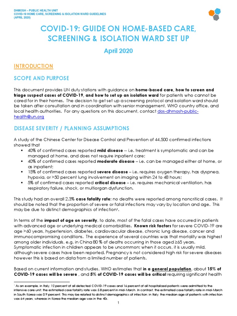 COVID-19 Home Care & Isolation Guidelines | PDF | Personal Protective ...