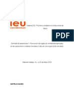 Reconocer Las Reglas de Contabilidad Aplicadas en Las Operaciones Contables Llevadas A Cabo en Una Organización de Salud.