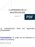 Propiedades de La Multiplicacion