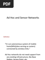 Ad Hoc and Sensor Networks