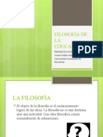 Filosofía de La Educación Introducción