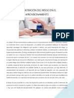 Administración Del Riesgo en El Aprovisionamiento PDF