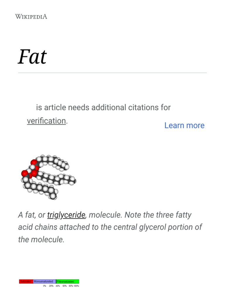 Fat Wikipedia PDF Fat Saturated Fat