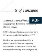 Districts of Tanzania - Wikipedia