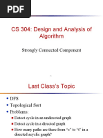 CS 304: Design and Analysis of Algorithm: Strongly Connected Component