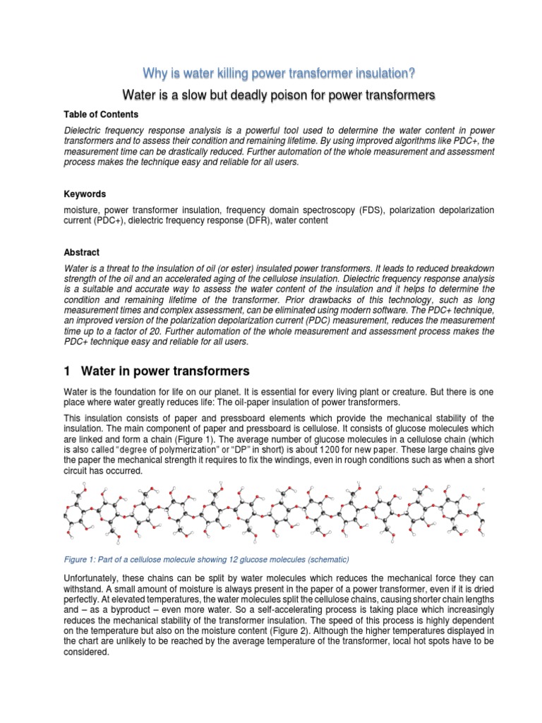 Transformer Insulation Moisture Analysis | PDF | Dielectric | Transformer