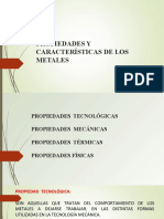 Propiedades y Caracteristicas de Los Metales
