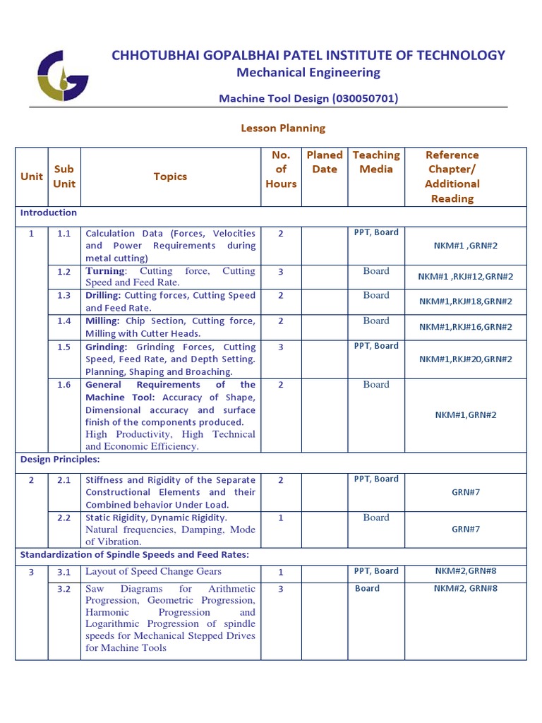 Machine Tool Design1 PDF Machines Gear