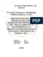 Plan de Trabajo Meta 36 MPN 2020