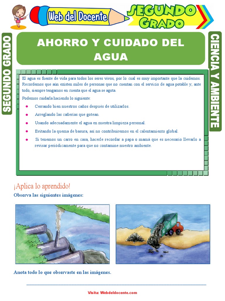 Cuidado del Agua para Niños | PDF | Agua | Residuos