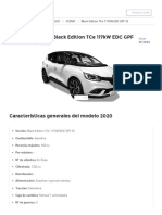 Ficha Técnica RENAULT SCENIC MONOVOLUMEN BLACK EDITION TCE 117KW EDC GPF SS 160CV GASOLINA 2020