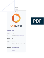 OnLive cloud gaming service that allowed subscribers to stream games