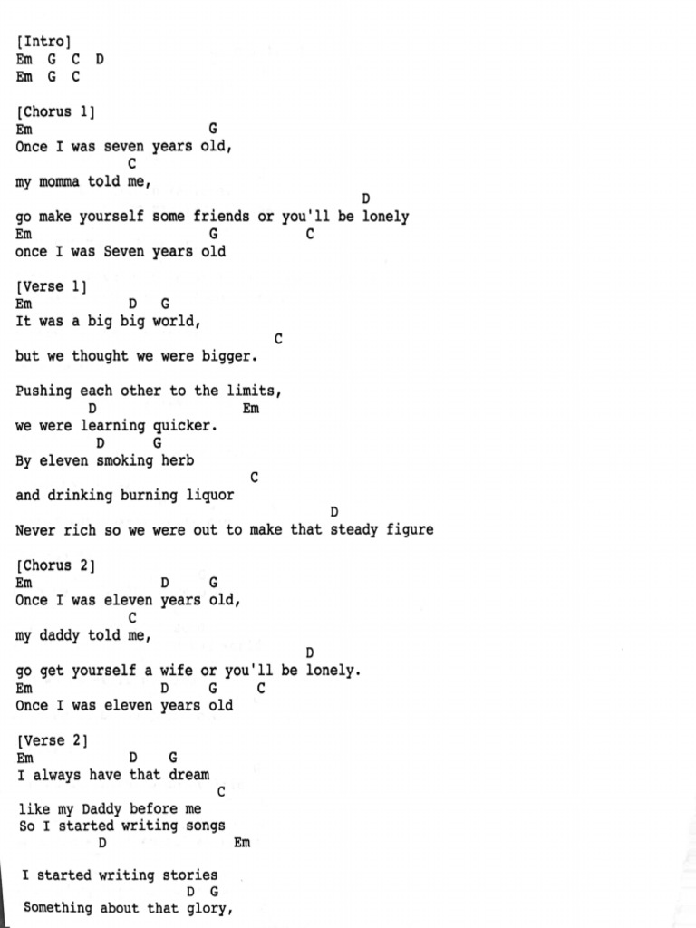 7 Years Lyrics Chords PDF PDF