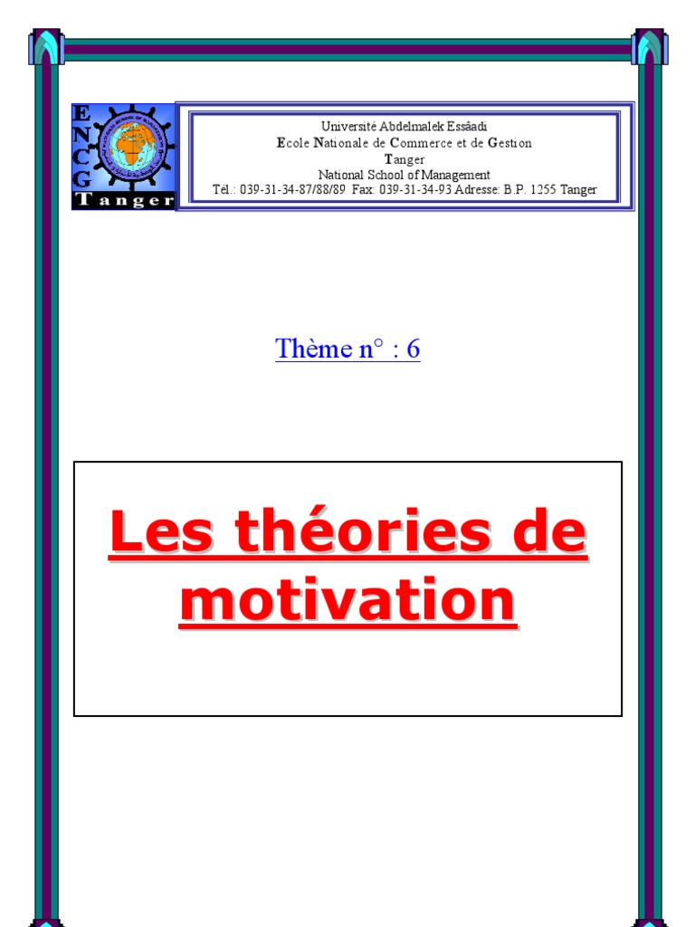 Théories de la motivation au travail | PDF | Motivation | Motivant