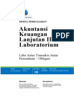 Laba Transaksi Obligasi Antar Perusahaan