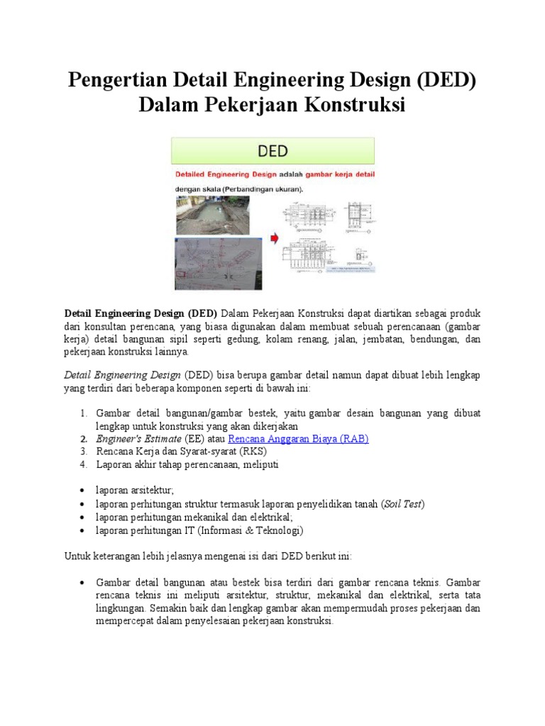 Pengertian Detail Engineering Design (DED) | PDF | Seni | Komputer