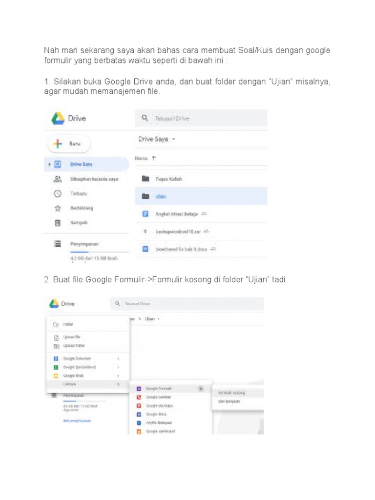Cara Buat Soal Di Google Form | PDF