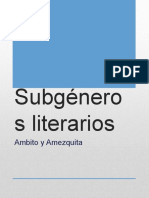 Subgéneros Literarios