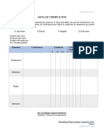 Plantilla para Lista de Verificación