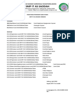 Pereturan Nomor Surat SMP AS SAODAH