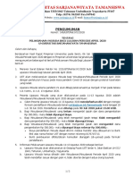 Pengumuman Pelaksanaan Wisuda Periode April 2020 Pada Agustus 2020 PDF