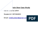 Mountain Dew Case Study: Name: Shafiq Lalani Student #: 997464603 Email