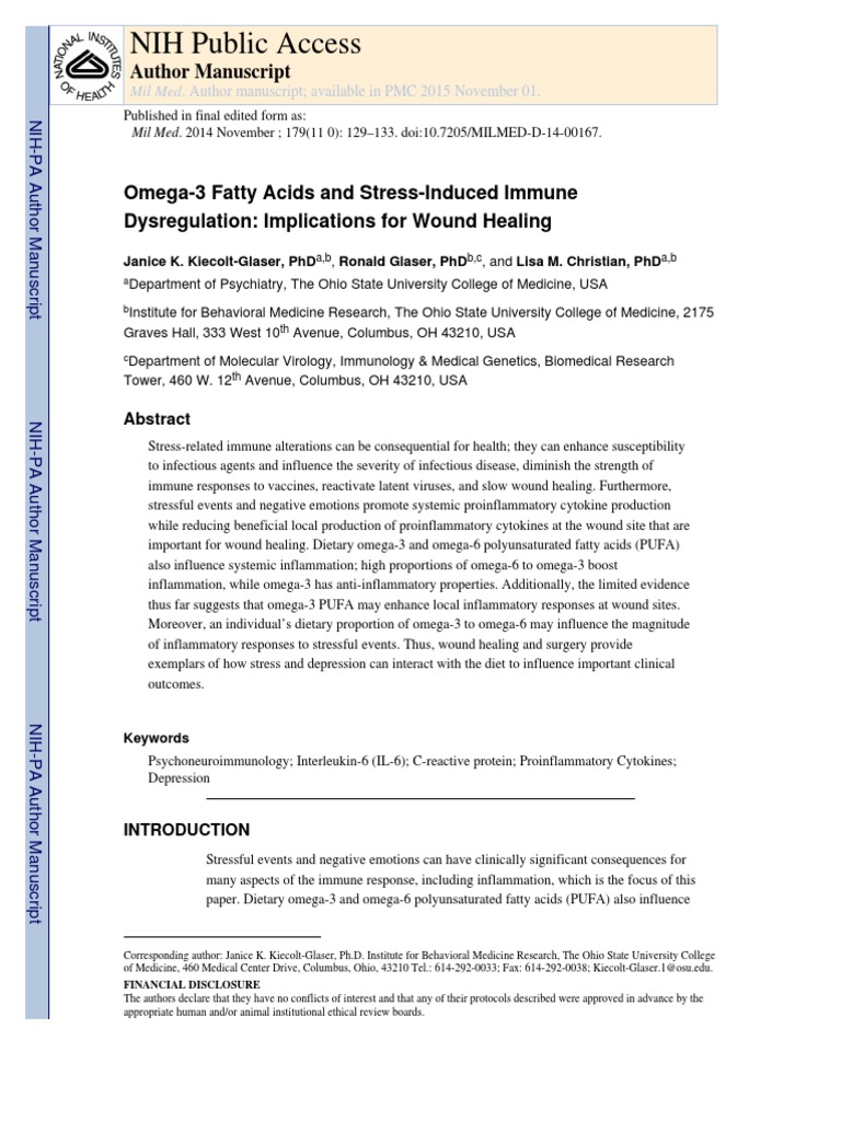 Omega-3s and Immune Dysregulation | PDF | Inflammation | Omega 3 Fatty Acid