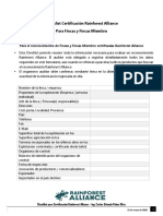 Checklist Certificación Rainforest Alliance